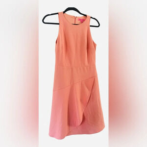 Betsey Johnson Women’s  Peach Color Lined Sheath Dress 4 Stretchy #546